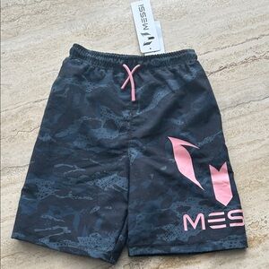 NEW 🆕 Messi Black and Pink Swim Shorts Trunks 4/5 years